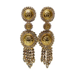 Gianni Versace - Boucles d'oreilles en strass Medusa