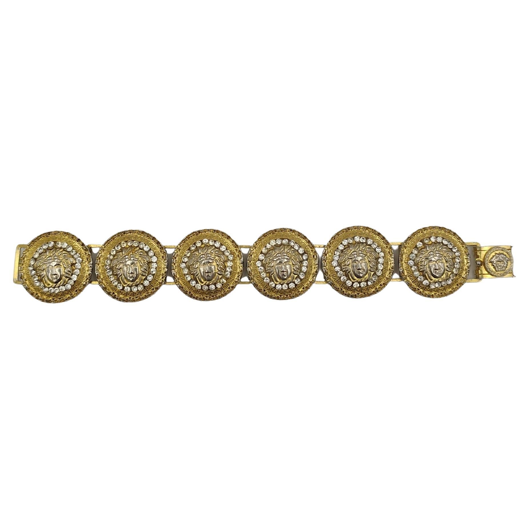 Gianni Versace Medusa rhinestones bracelet