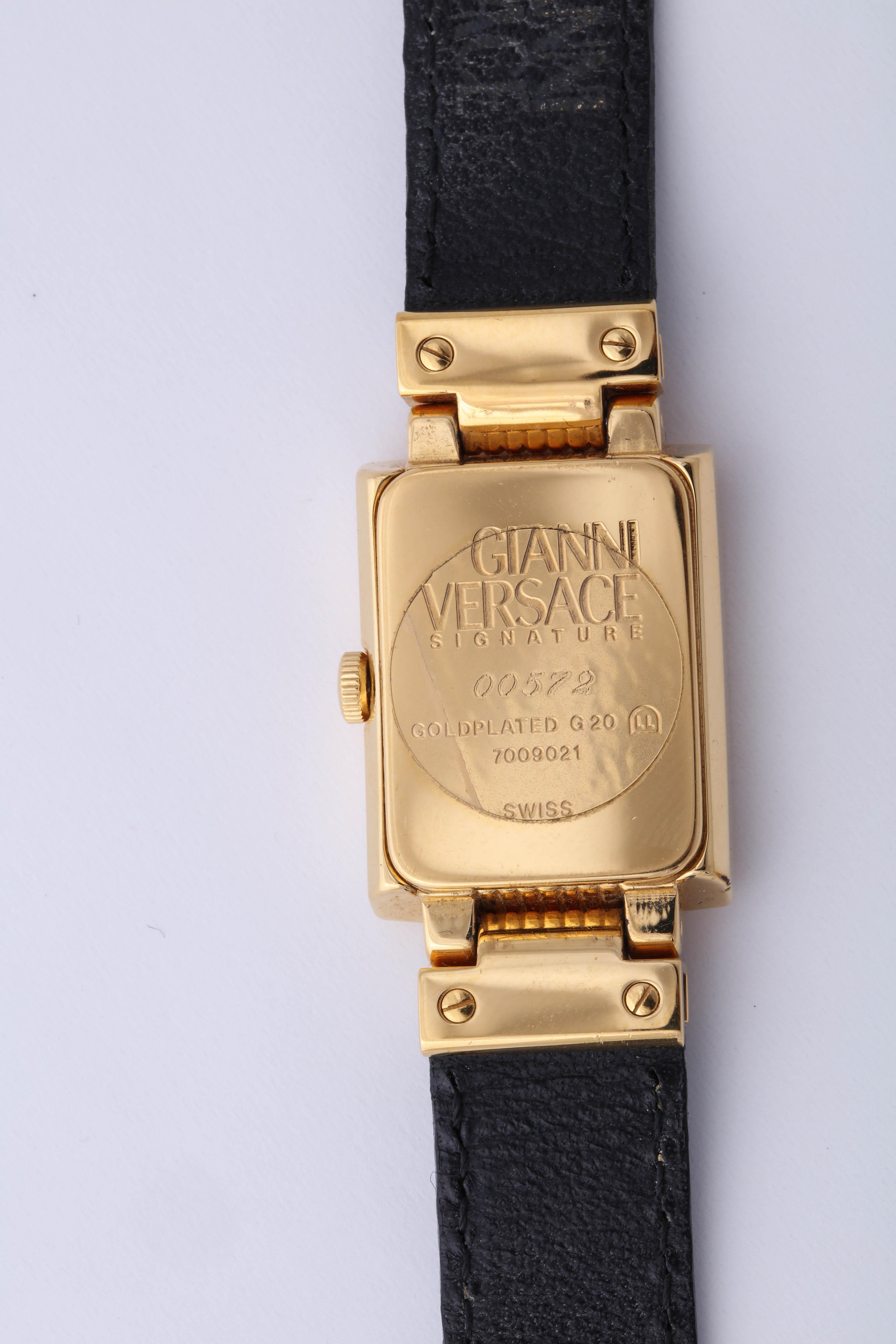 versace watch belt