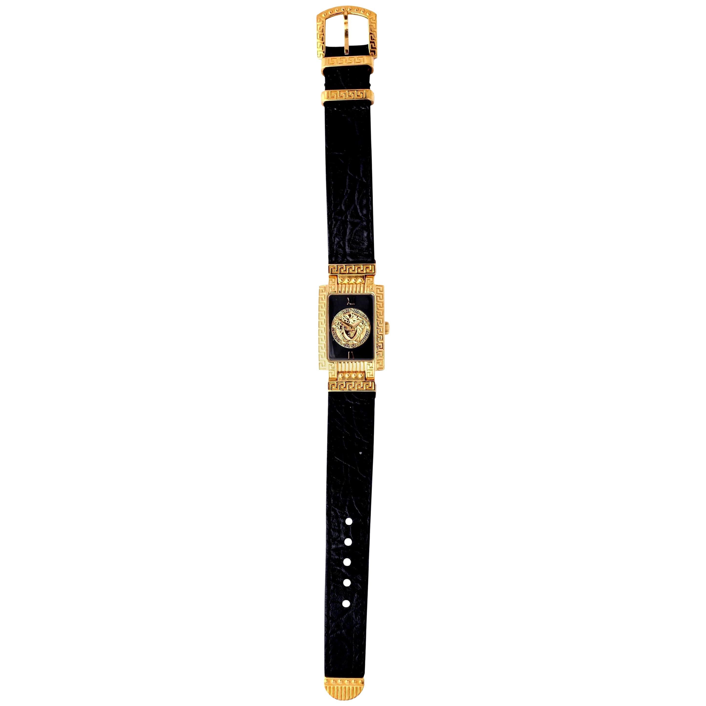 Gianni Versace Medusa Watch with Black Belt Gianni Versace Medusa Watch with Black Belt