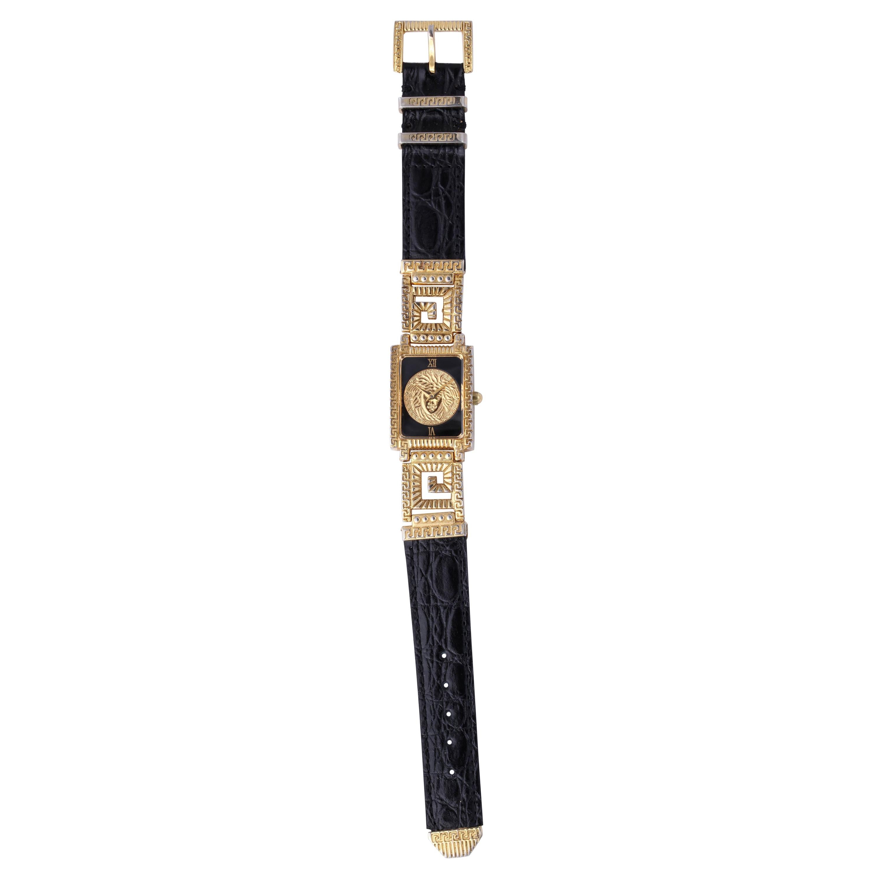   Gianni Versace Medusa Watch with Greek Key Motifs  For Sale