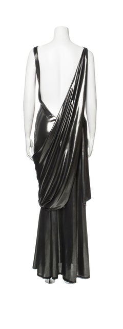Gianni Versace Metallic Grecian Evening Gown