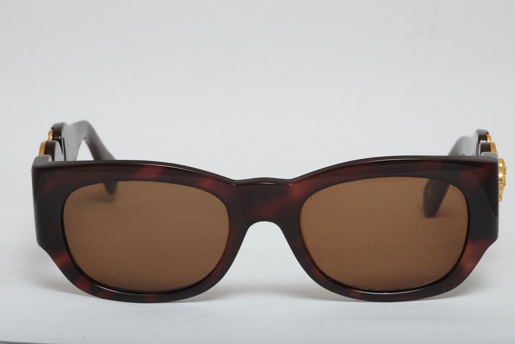 Gianni Versace Mod 413/A Brown Vintage Sunglasses  For Sale 2