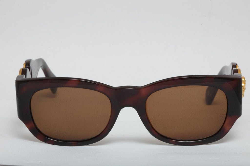 Gianni Versace Mod 413/A Brown Vintage Sunglasses  For Sale 3