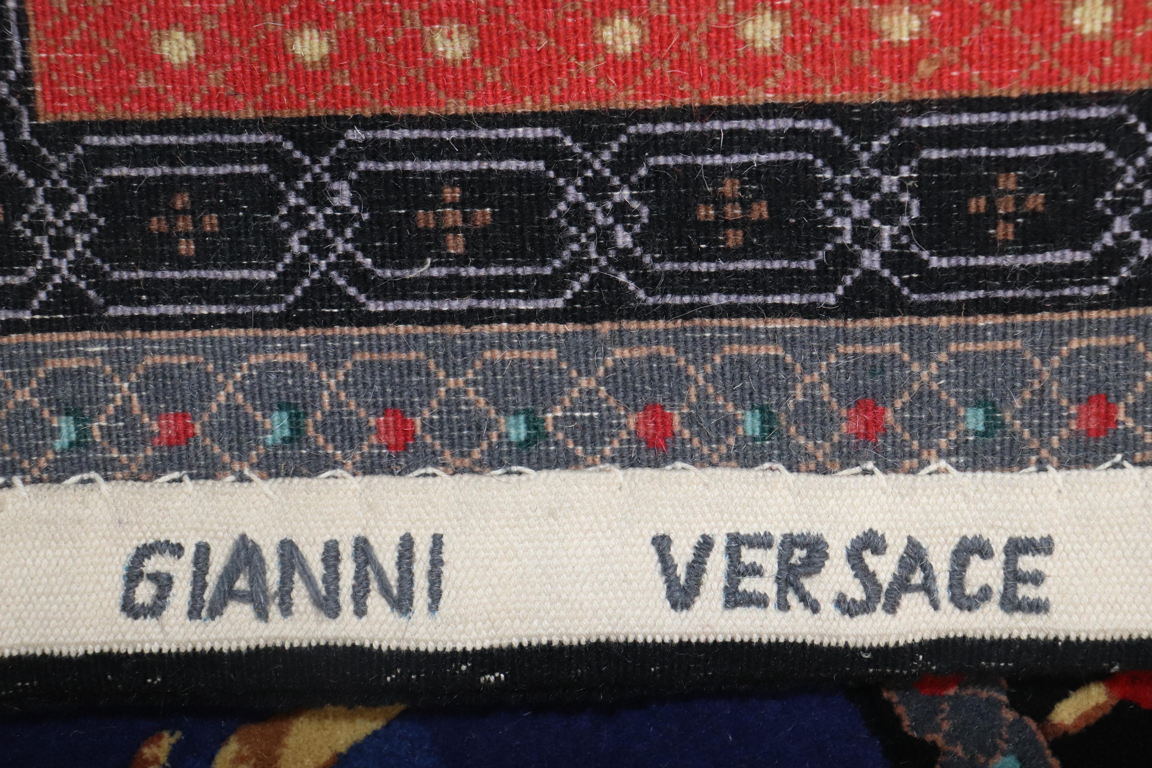 Gianni Versace Modern Wool Silk Rug 4