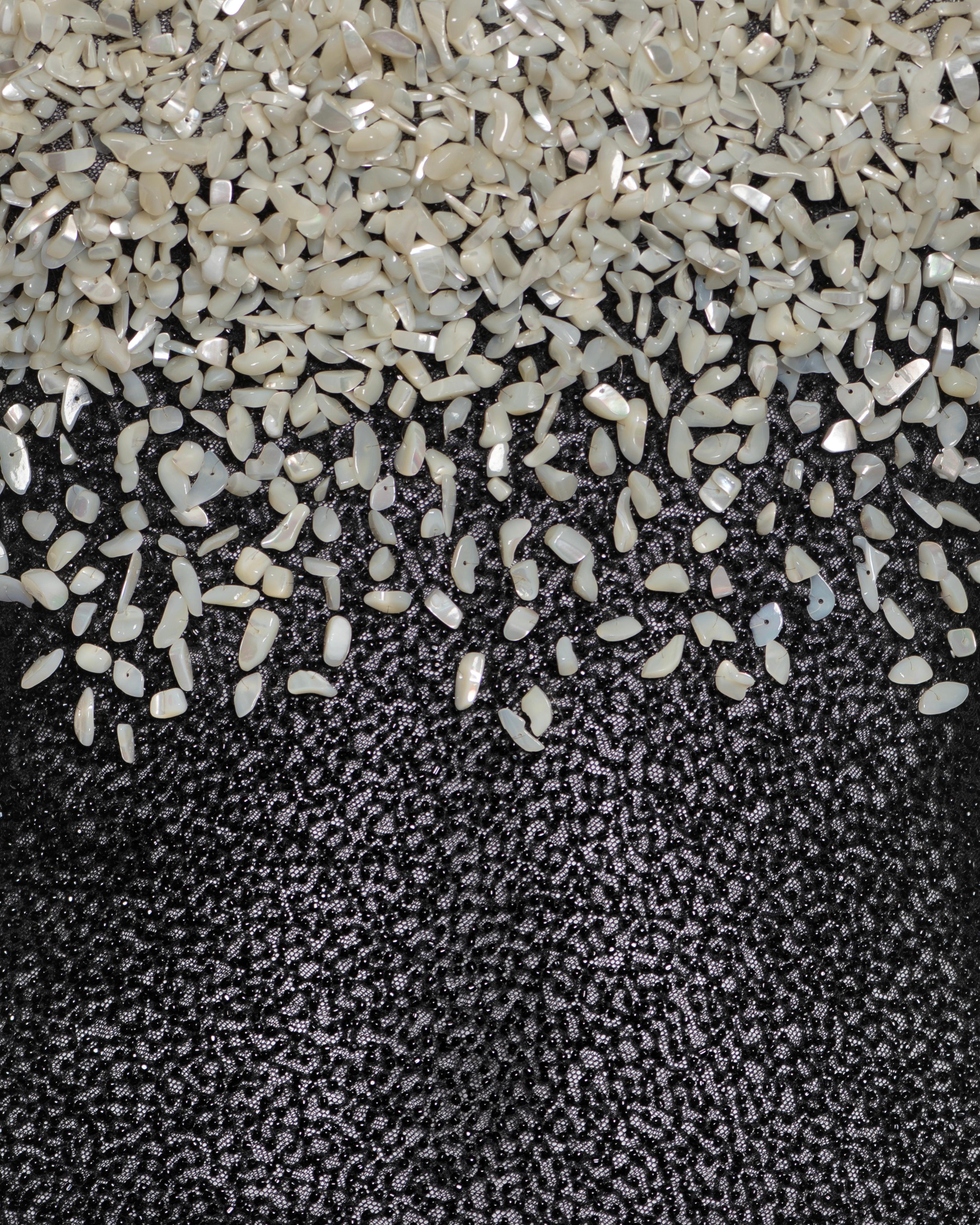 Gianni Versace Mother of Pearl Bead Embellished Evening Halter Top, FW 1999 In Excellent Condition In London, GB