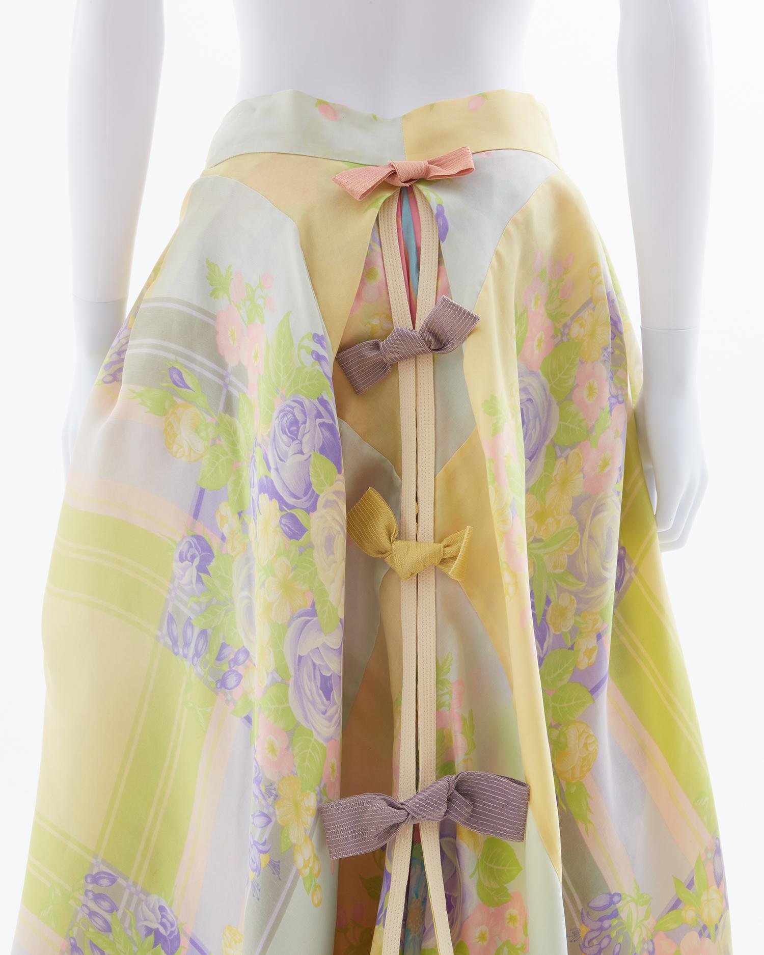 Gianni Versace multi layered silk printed organza skirt, ss 1992 13