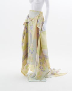 Gianni Versace multi layered silk printed organza skirt, ss 1992