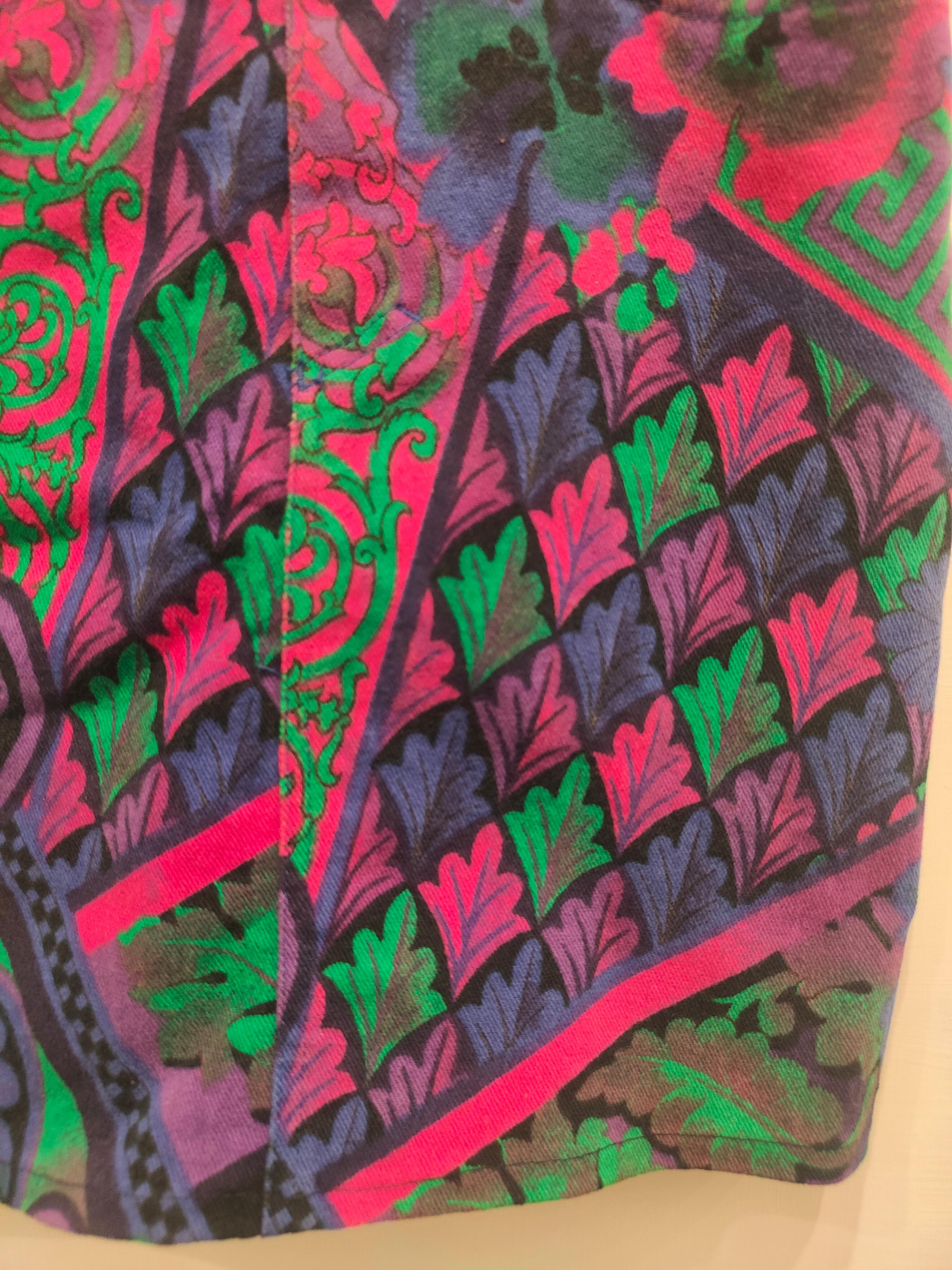 Jupe multicolore Gianni Versace en vente 1