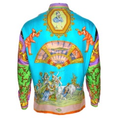 Vintage Gianni Versace Naples Silk Shirt Miami Beach Collection 1993 Men’s IT52 XL