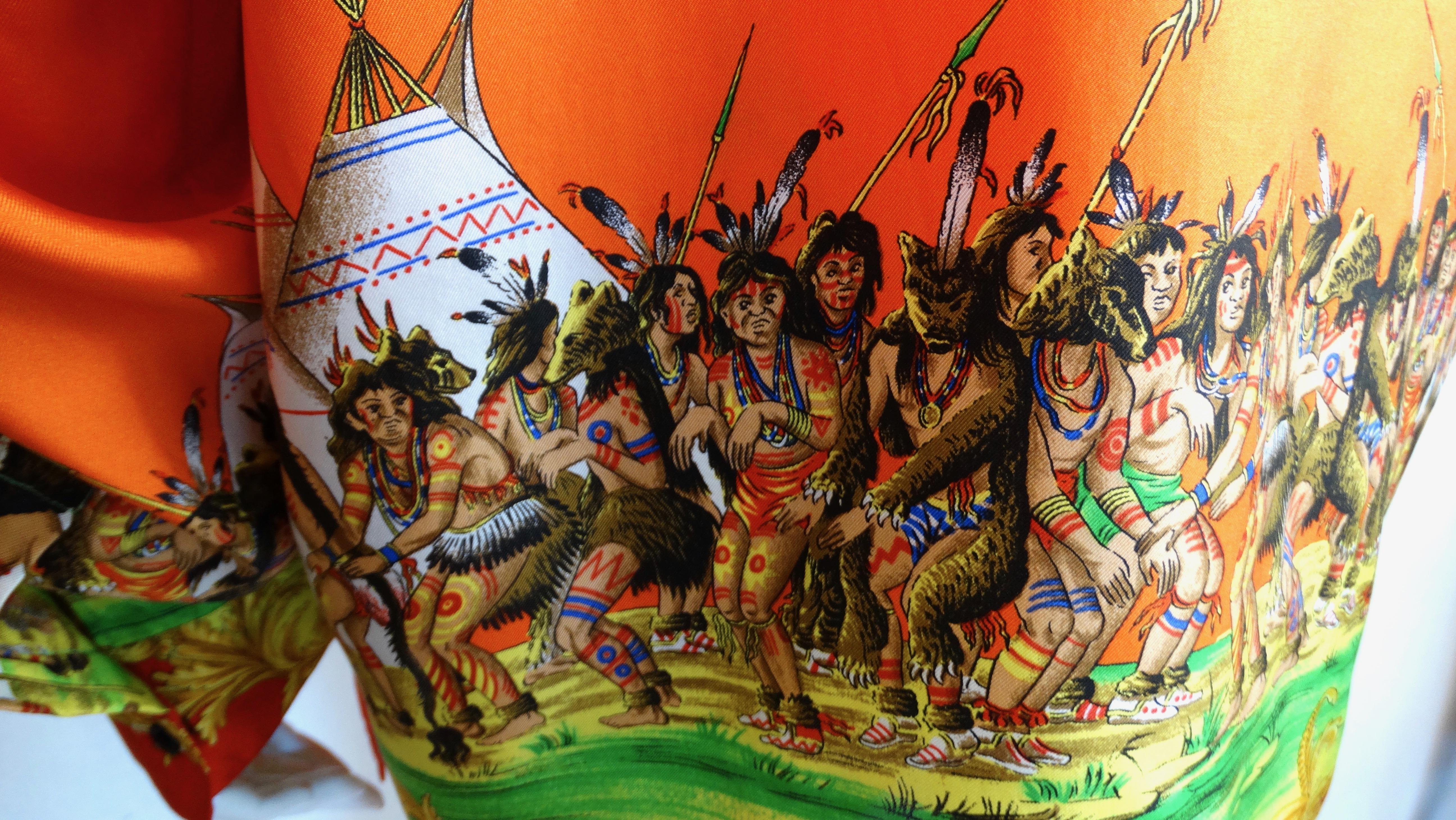Chemise en soie imprimée « amérindienne » de Gianni Versace  en vente 4