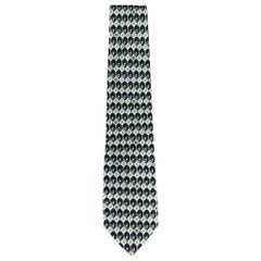 GIANNI VERSACE Navy Print Silk Tie