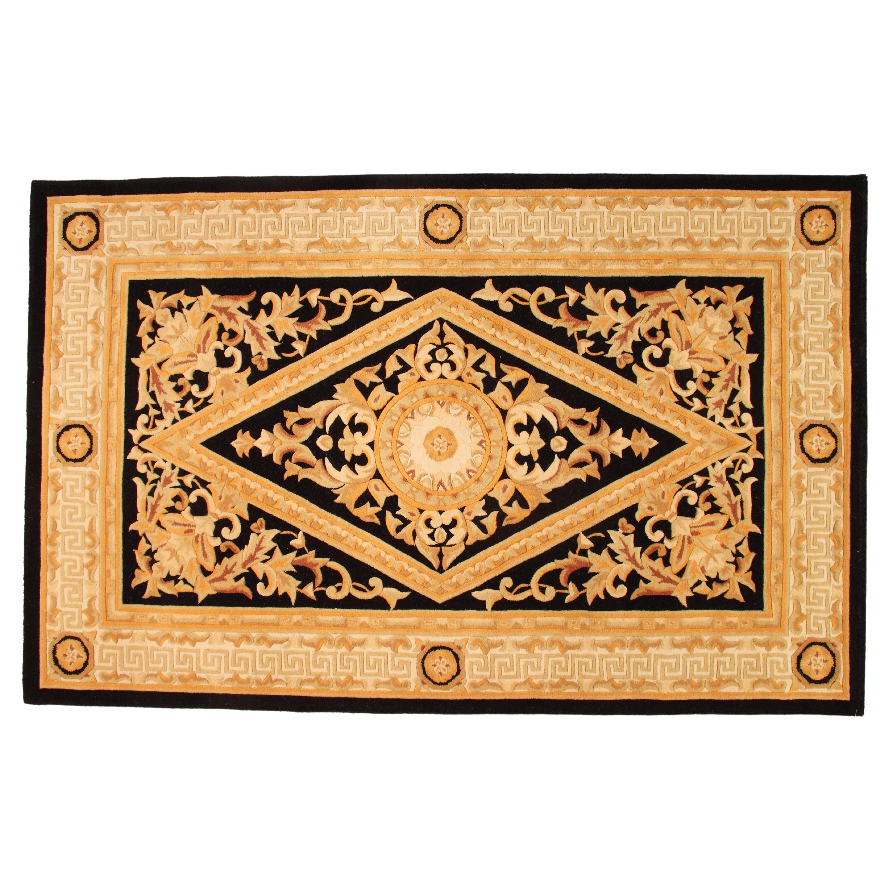 Gianni Versace, Neoclassic Game Black Rug For Sale