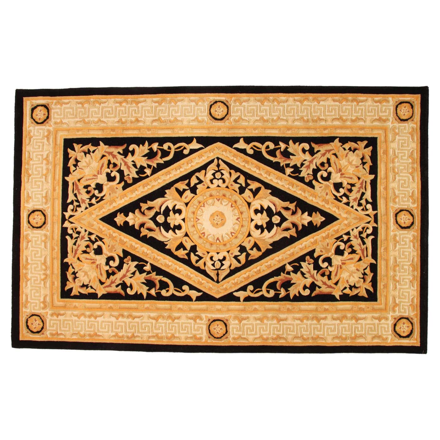 Gianni Versace, Neoclassic Game Black Rug For Sale at 1stDibs