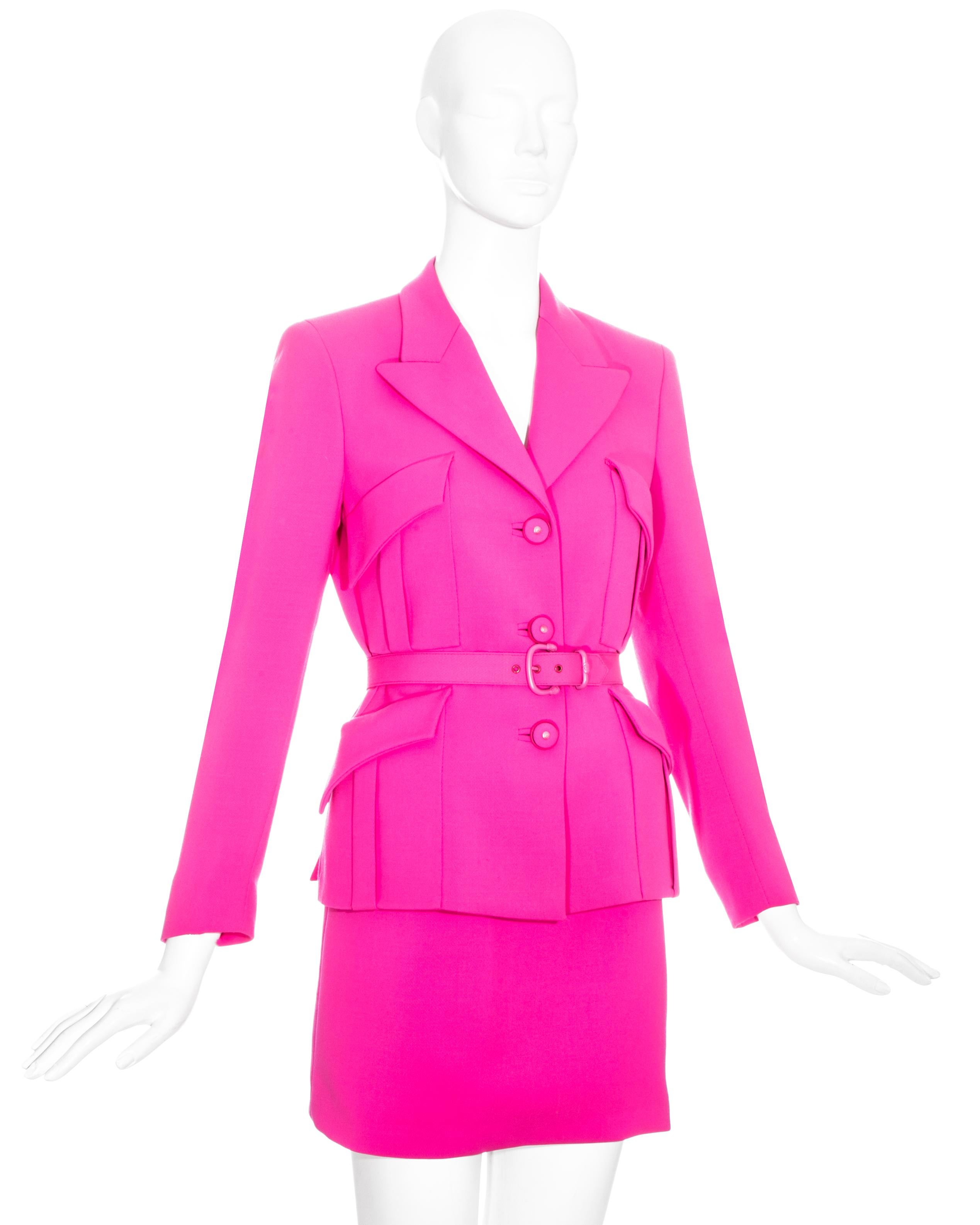 pink versace suit