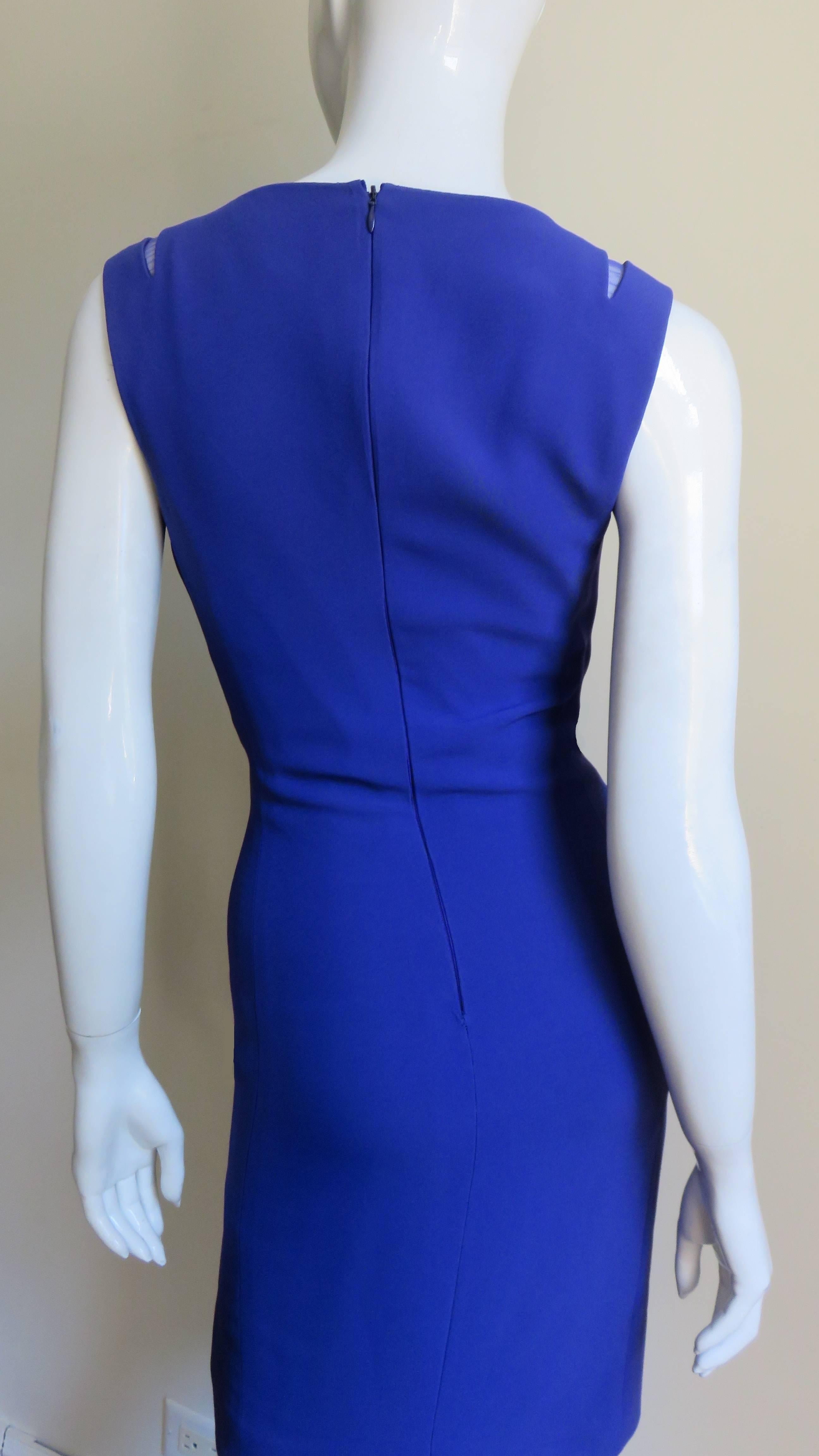 Gianni Versace Net Shoulders Bodycon Dress  For Sale 2