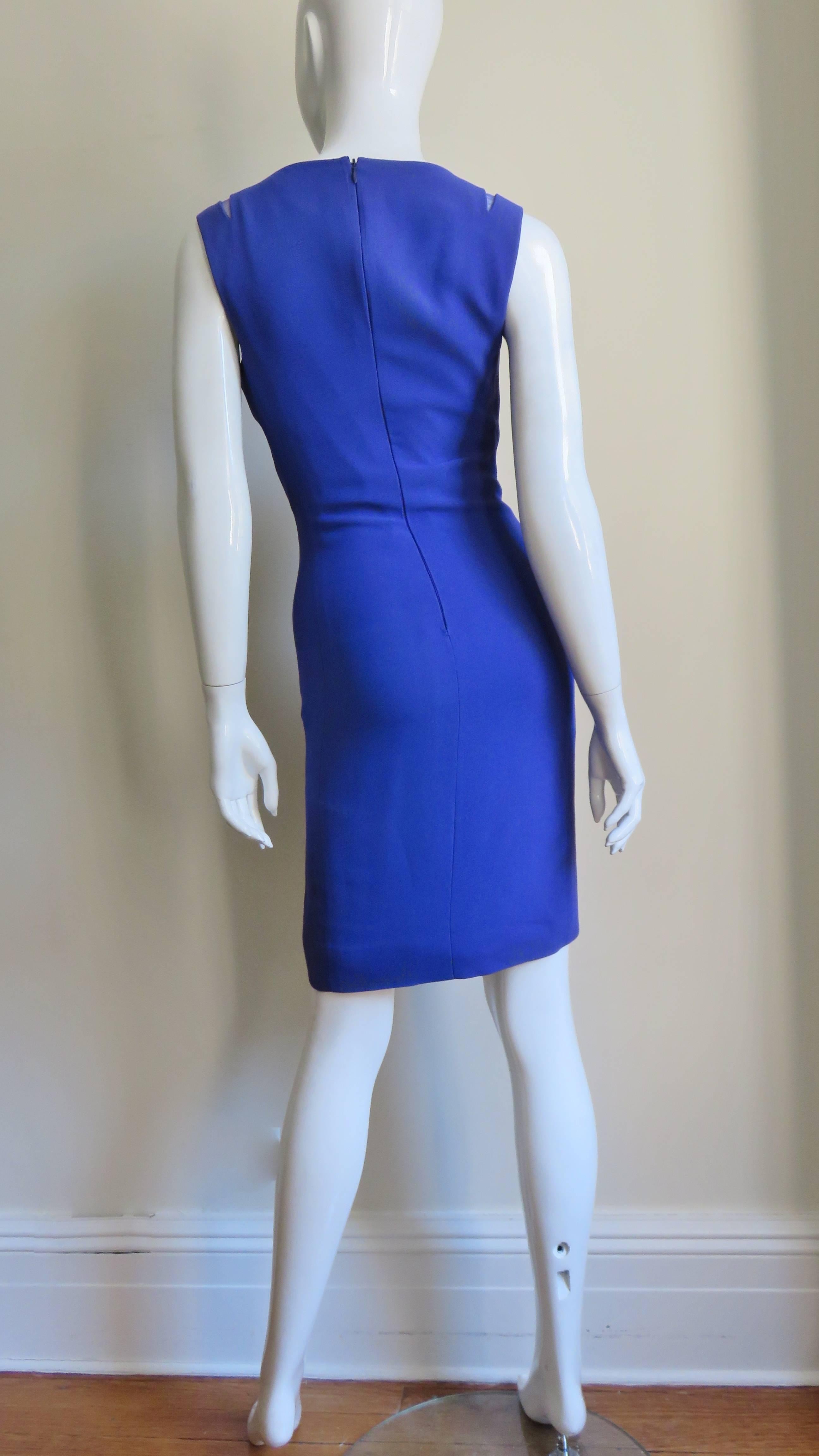Gianni Versace Net Shoulders Bodycon Dress  For Sale 5