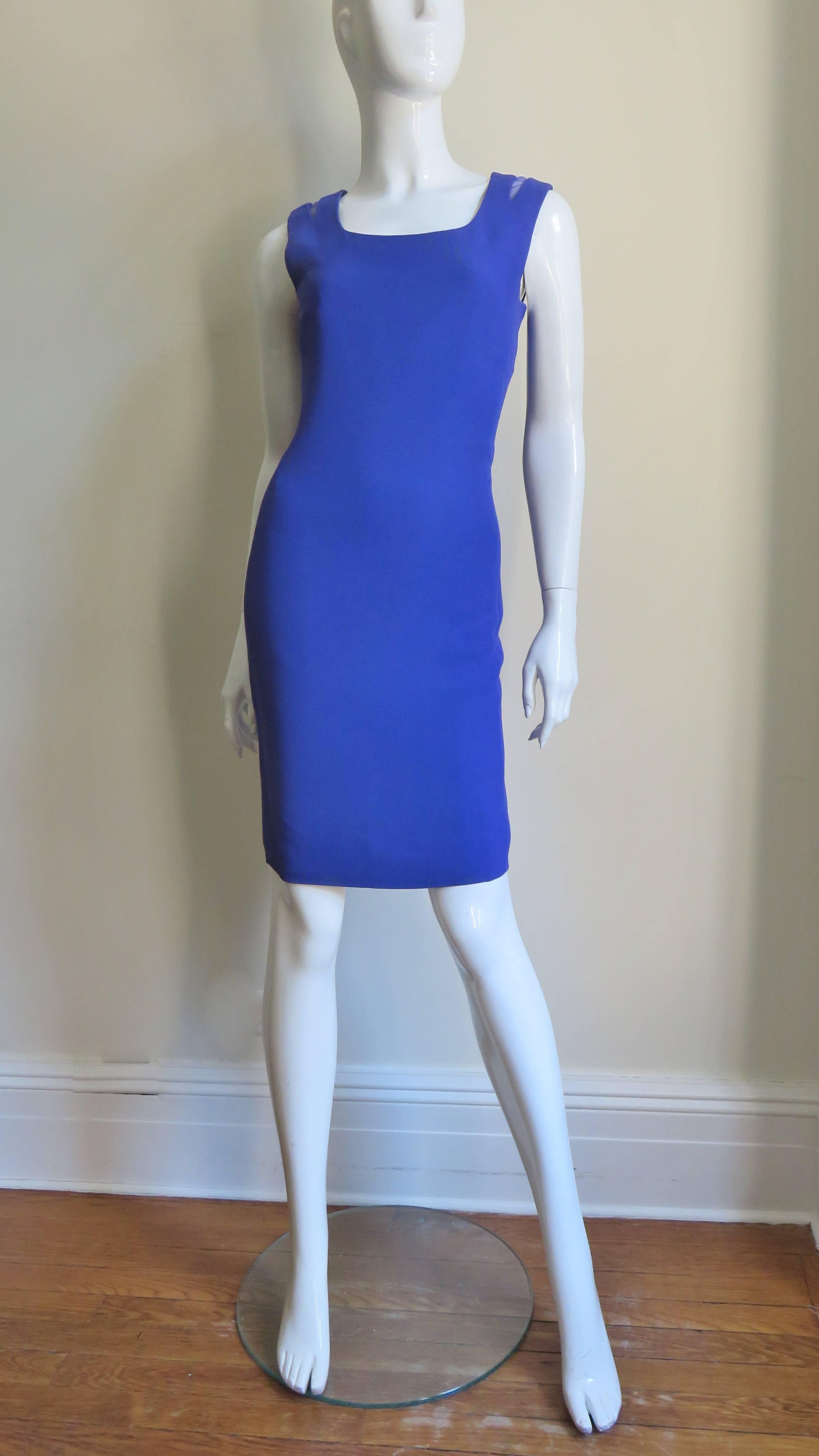 Women's Gianni Versace Net Shoulders Bodycon Dress  For Sale