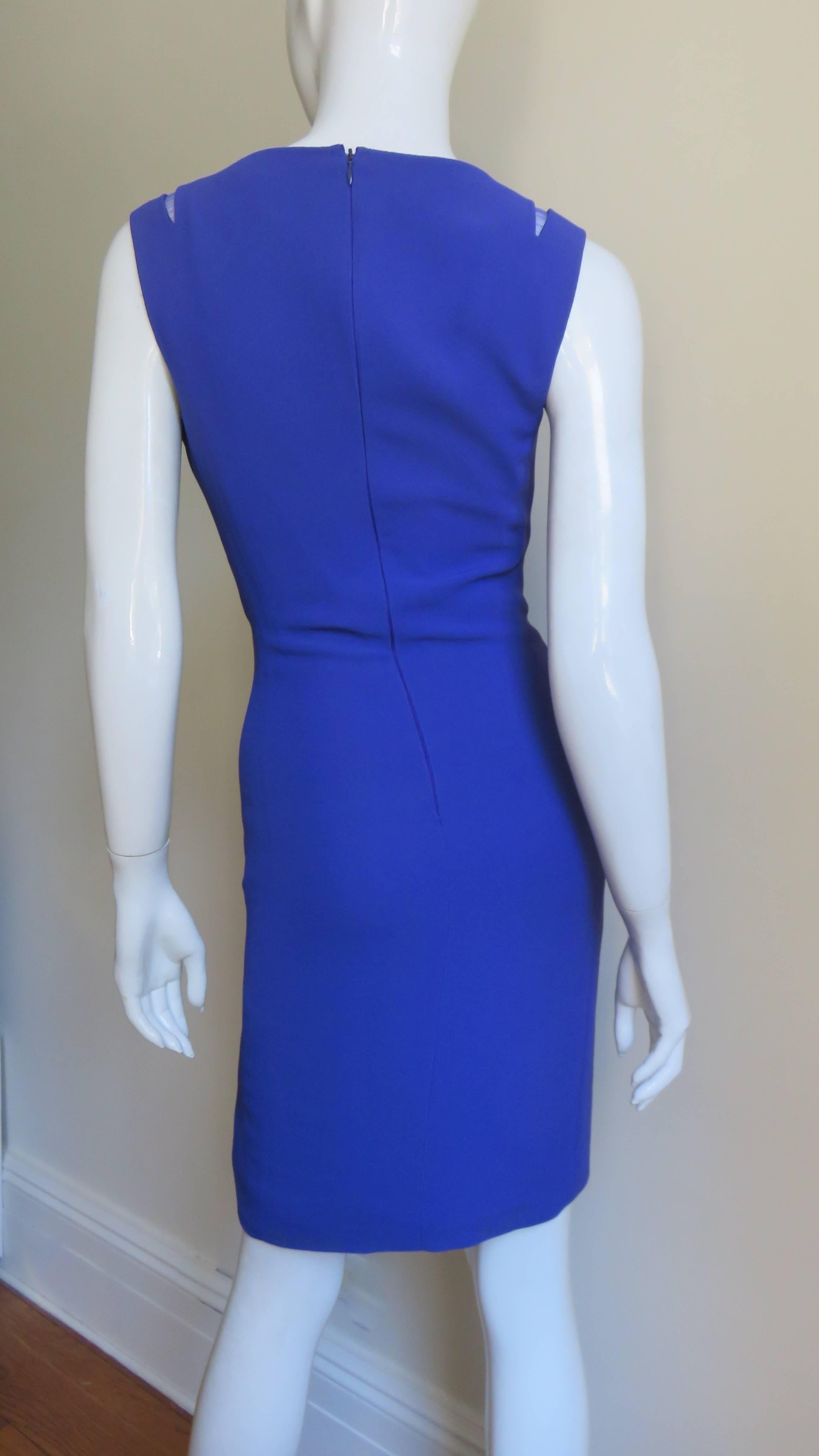 Gianni Versace Net Shoulders Bodycon Dress  For Sale 1