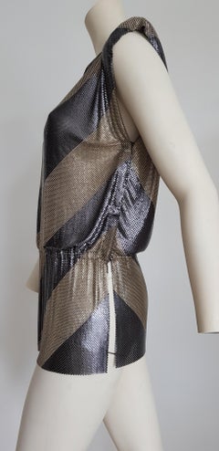 Gianni VERSACE "New" Haute Couture Single Piece Titanium Silver Dress- Unworn