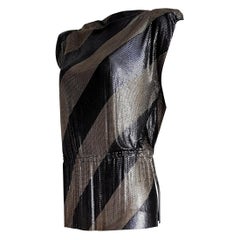 Gianni VERSACE "New" Haute Couture Single Piece Titanium Silver Dress- Unworn   