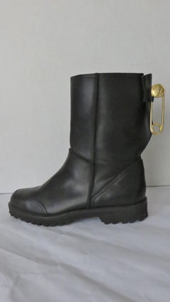 Gianni Versace New Size 37.5 Safety Pin Boots 1990s
