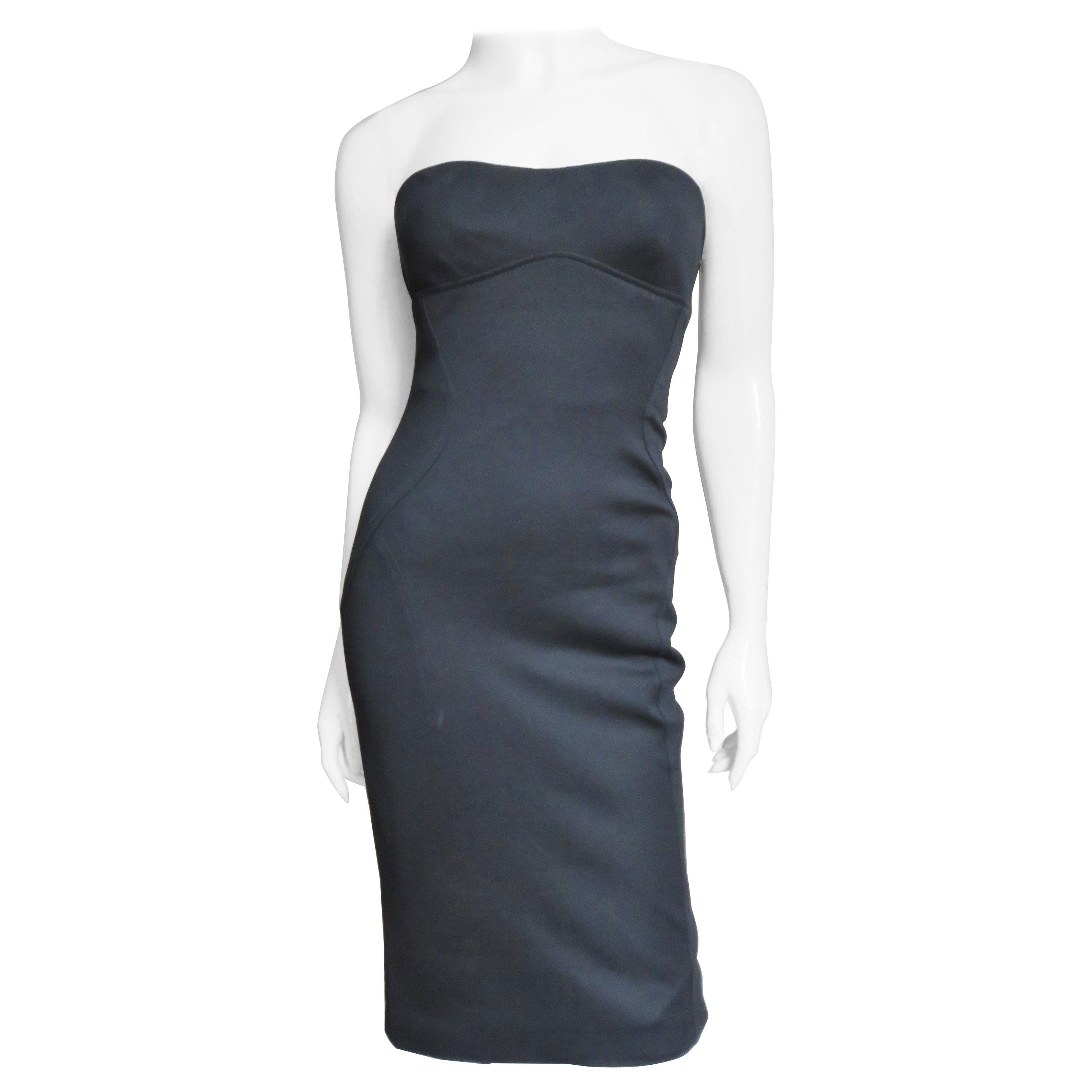 versace strapless dress