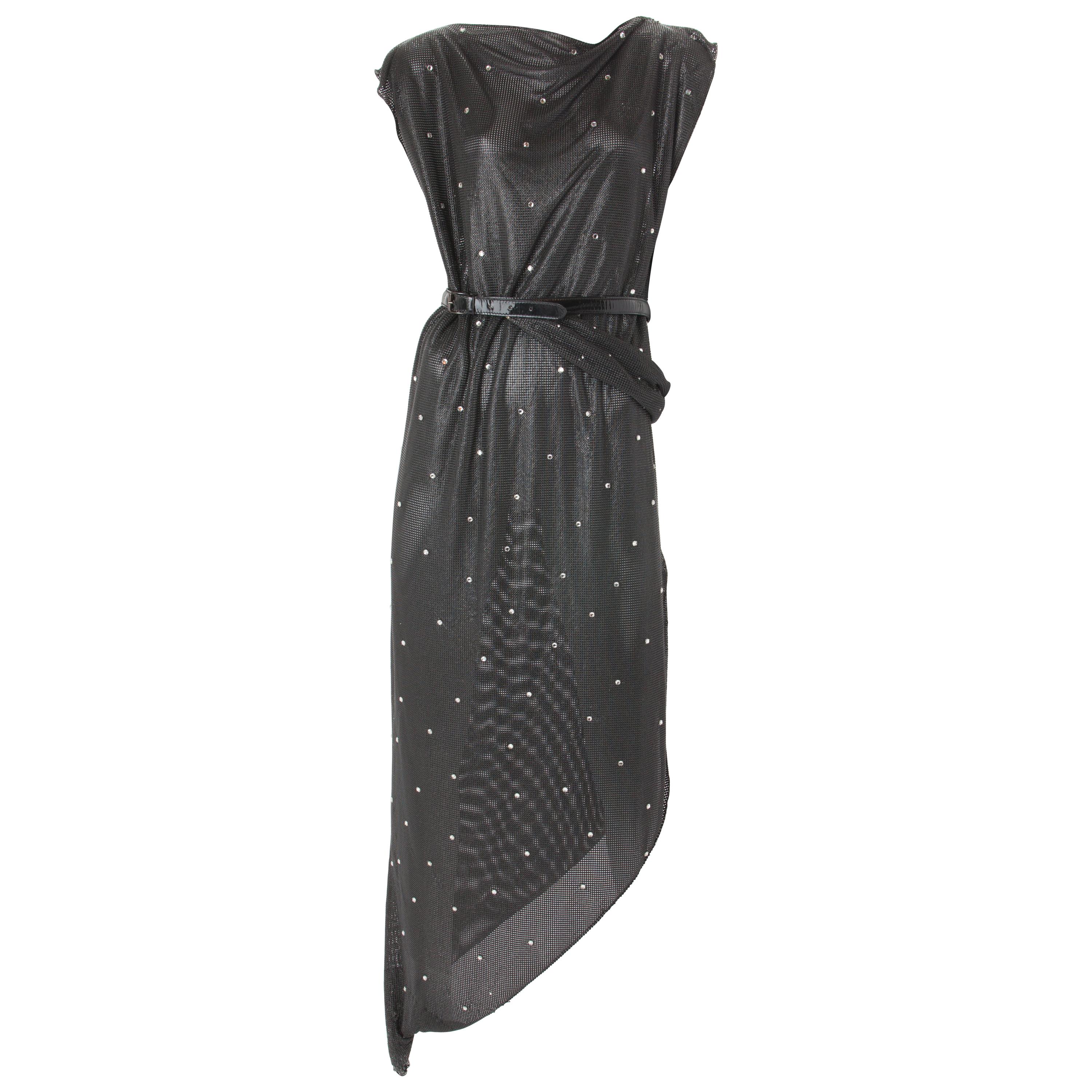 Gianni Versace Oroton Dress with Rhinestone Embellishment and Belt, c.1990s.