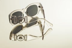 Gianni Versace, oversized clear sunglasses