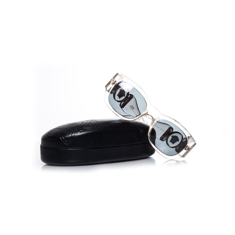 Gianni Versace, oversized clear sunglasses For Sale at 1stDibs display picture 1