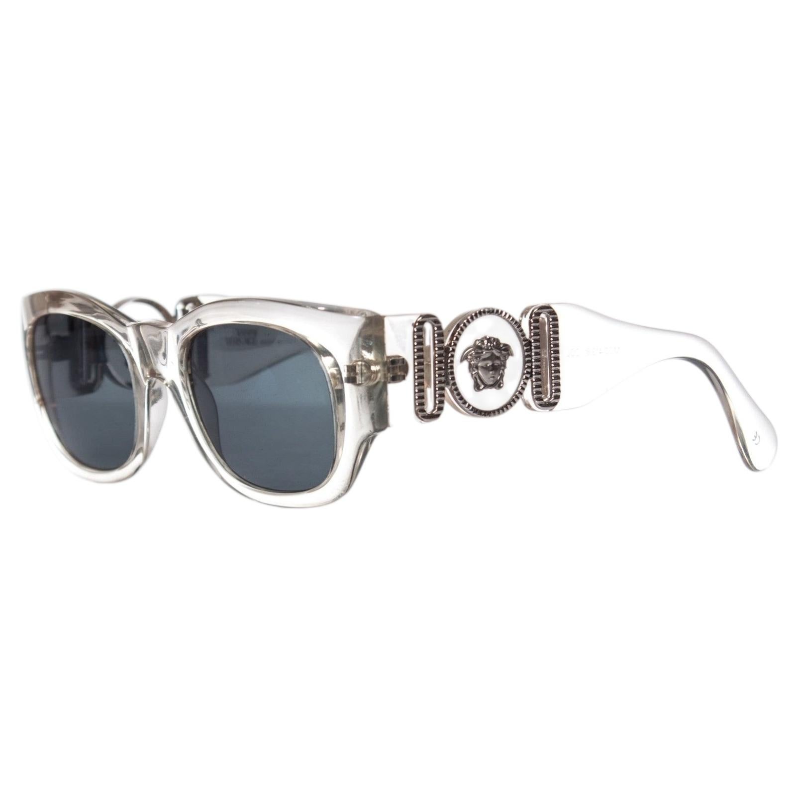 Gianni Versace, übergroße klare Sonnenbrille