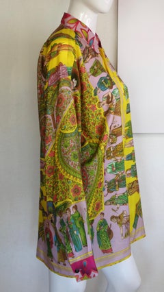 Chemise en soie imprimée « Paesi » de Gianni Versace