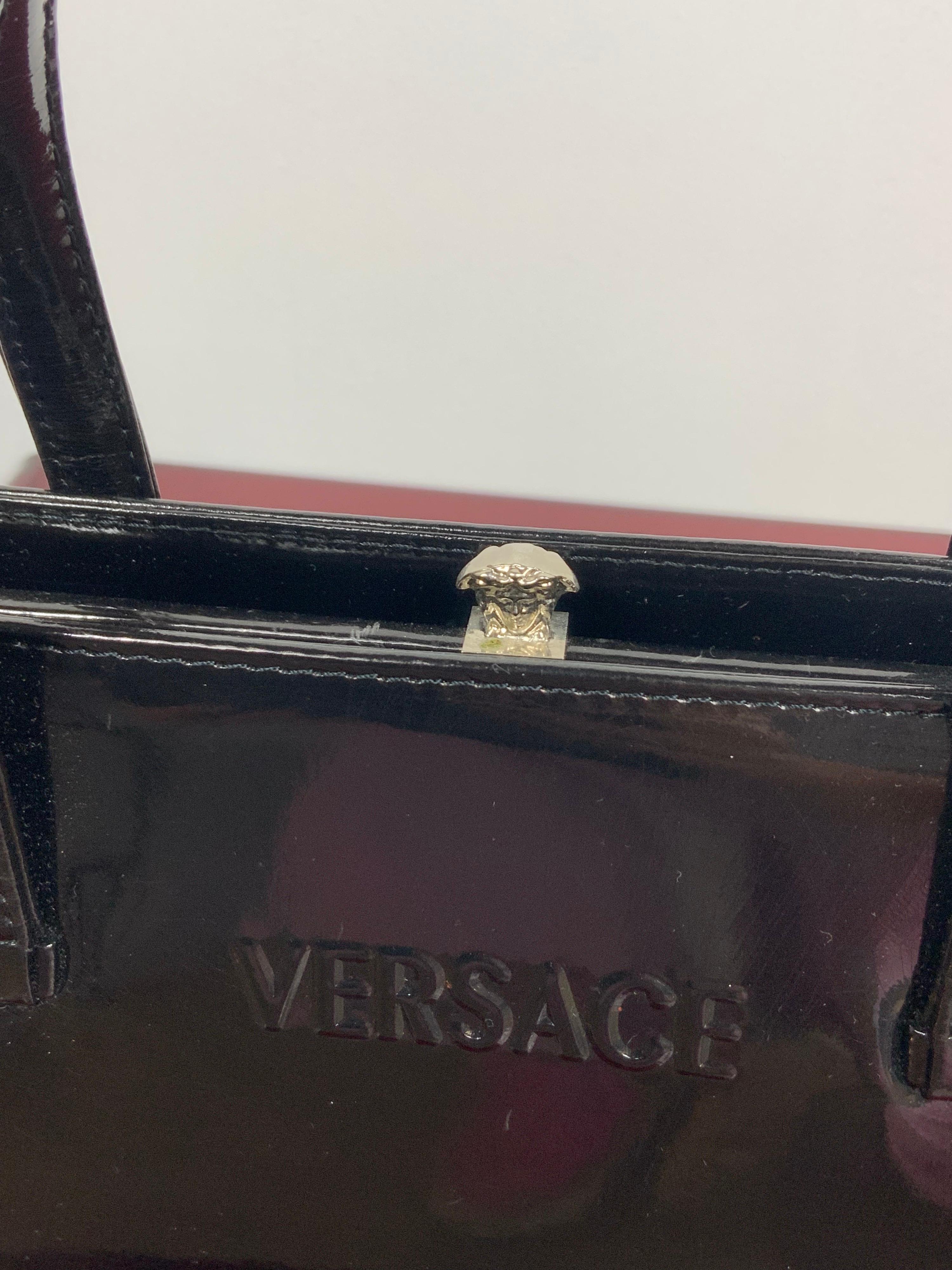 Women's or Men's Gianni Versace patent leather bag 