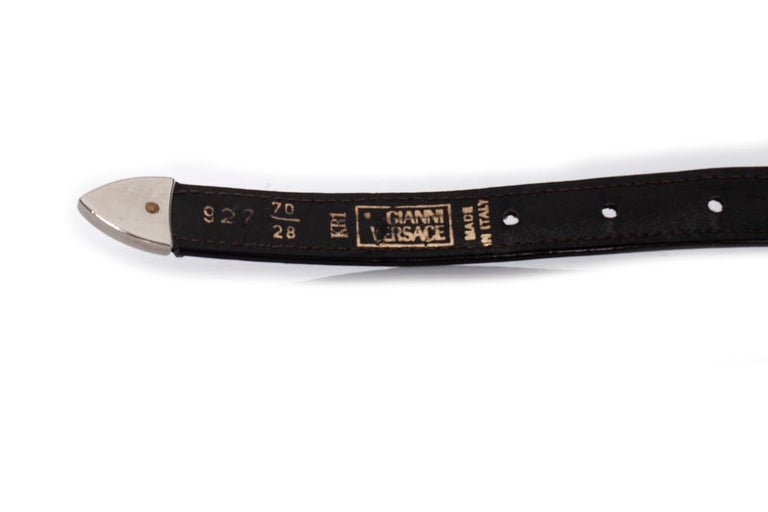 Gianni Versace, patent leather belt with rhinestones For  display picture 1
