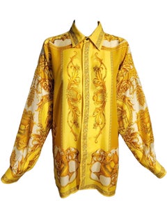 Gianni Versace Rococo Silk Shirt Men’s IT48 from 1995