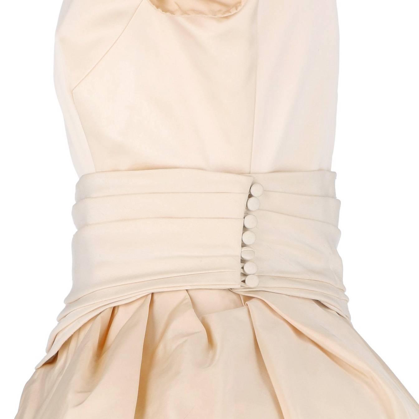 White Gianni Versace Pink Vintage Wedding Dress, 1990s