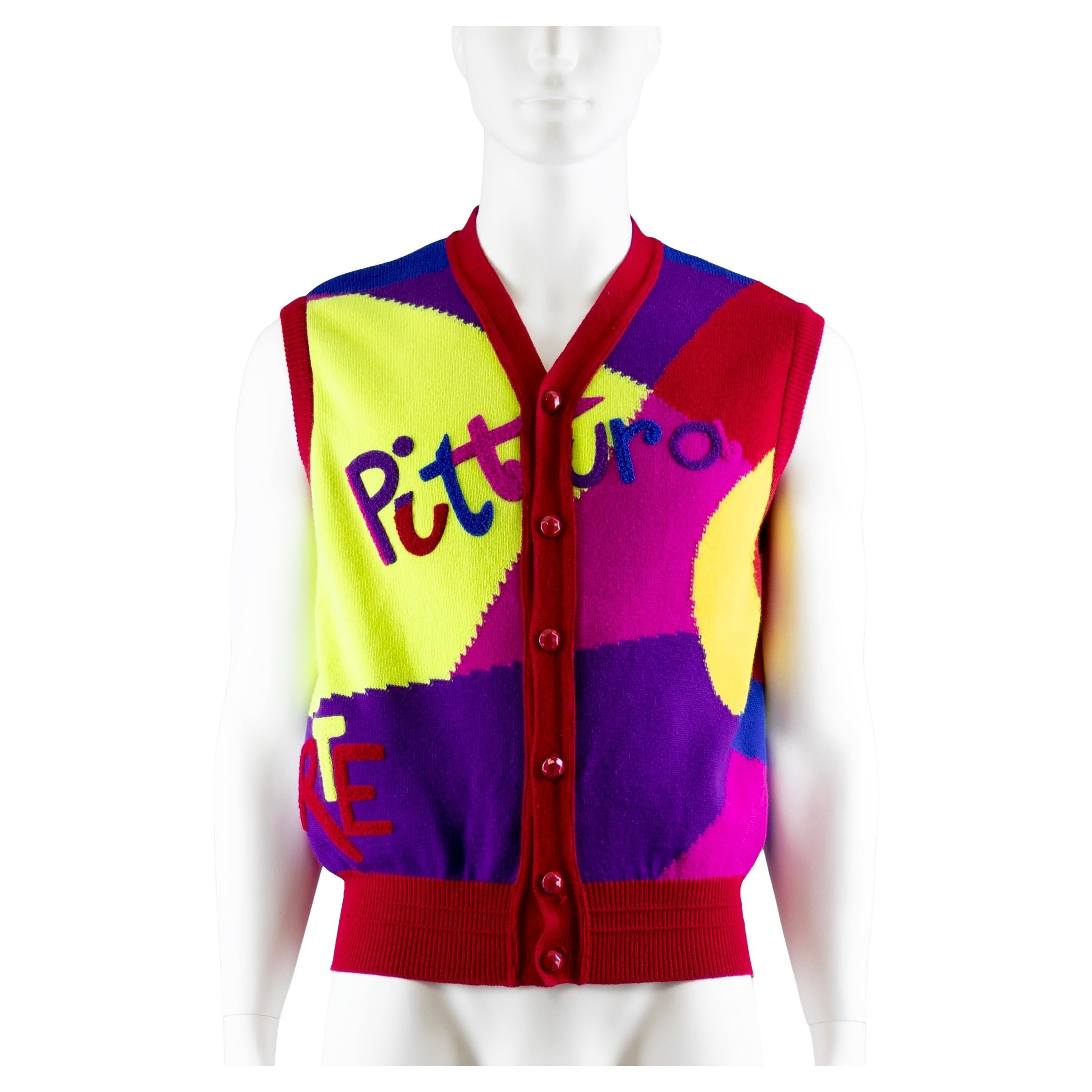 Gianni Versace 
Pittura
 Sweater Vest Autumn Winter 1991