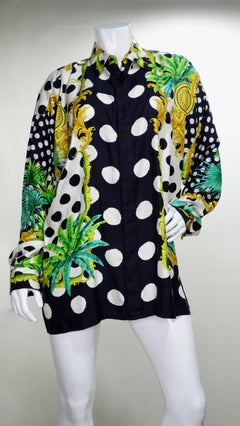Gianni Versace Polka Dot Silk Shirt
