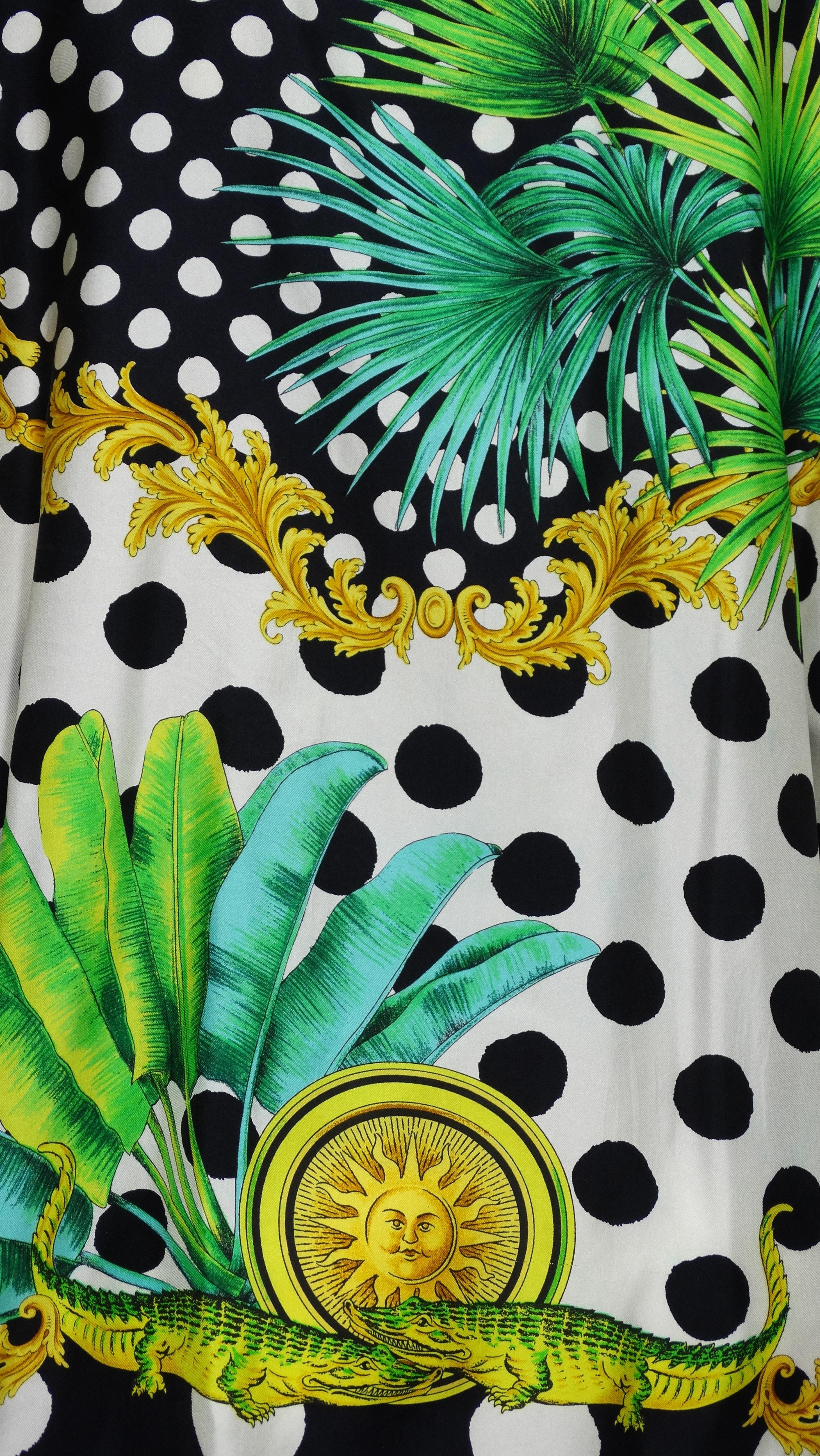 Women's or Men's Gianni Versace Polka Dot Silk Shirt
