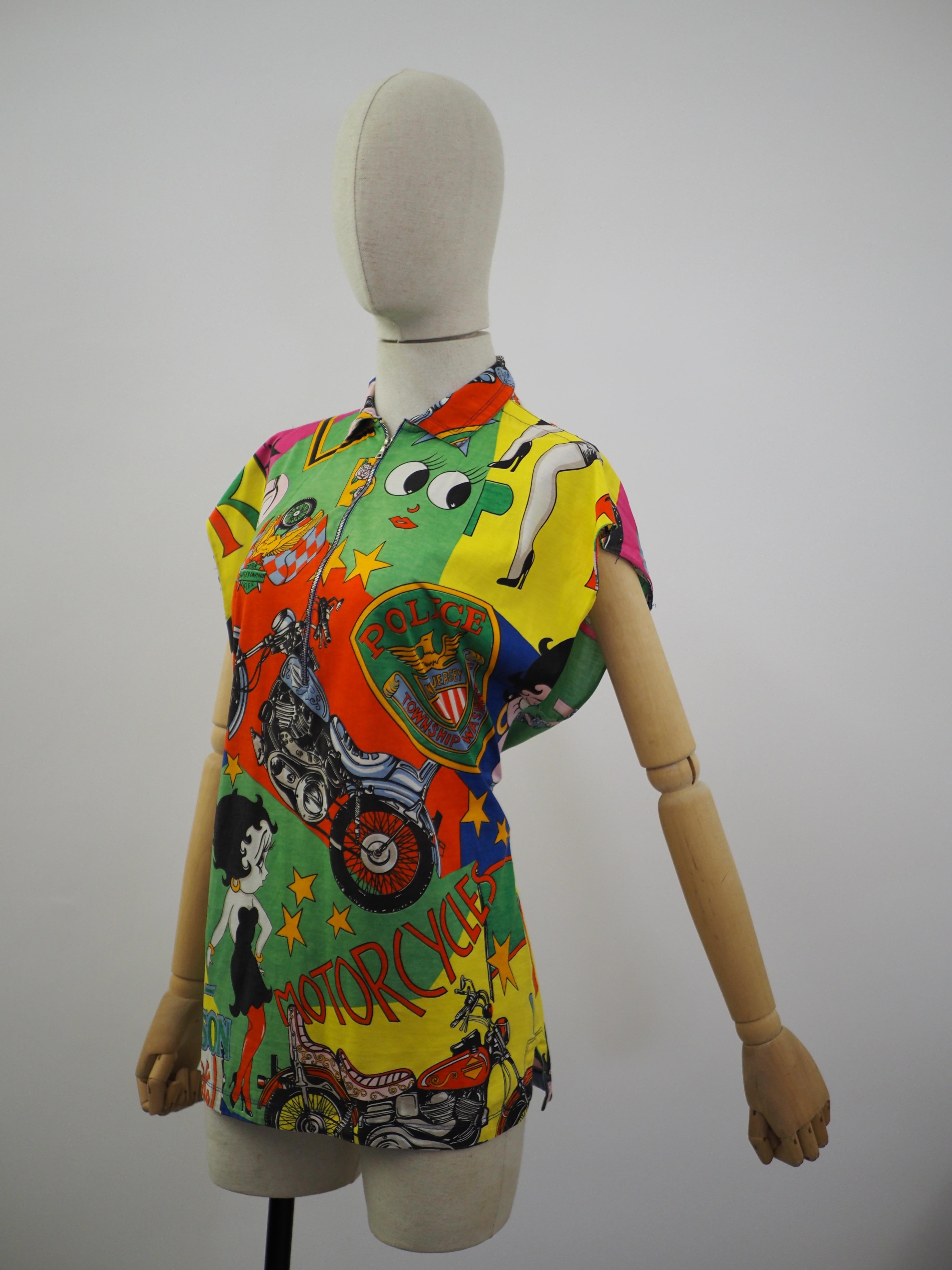 Gianni Versace pop art Betty Boop shirt In Good Condition For Sale In Capri, IT