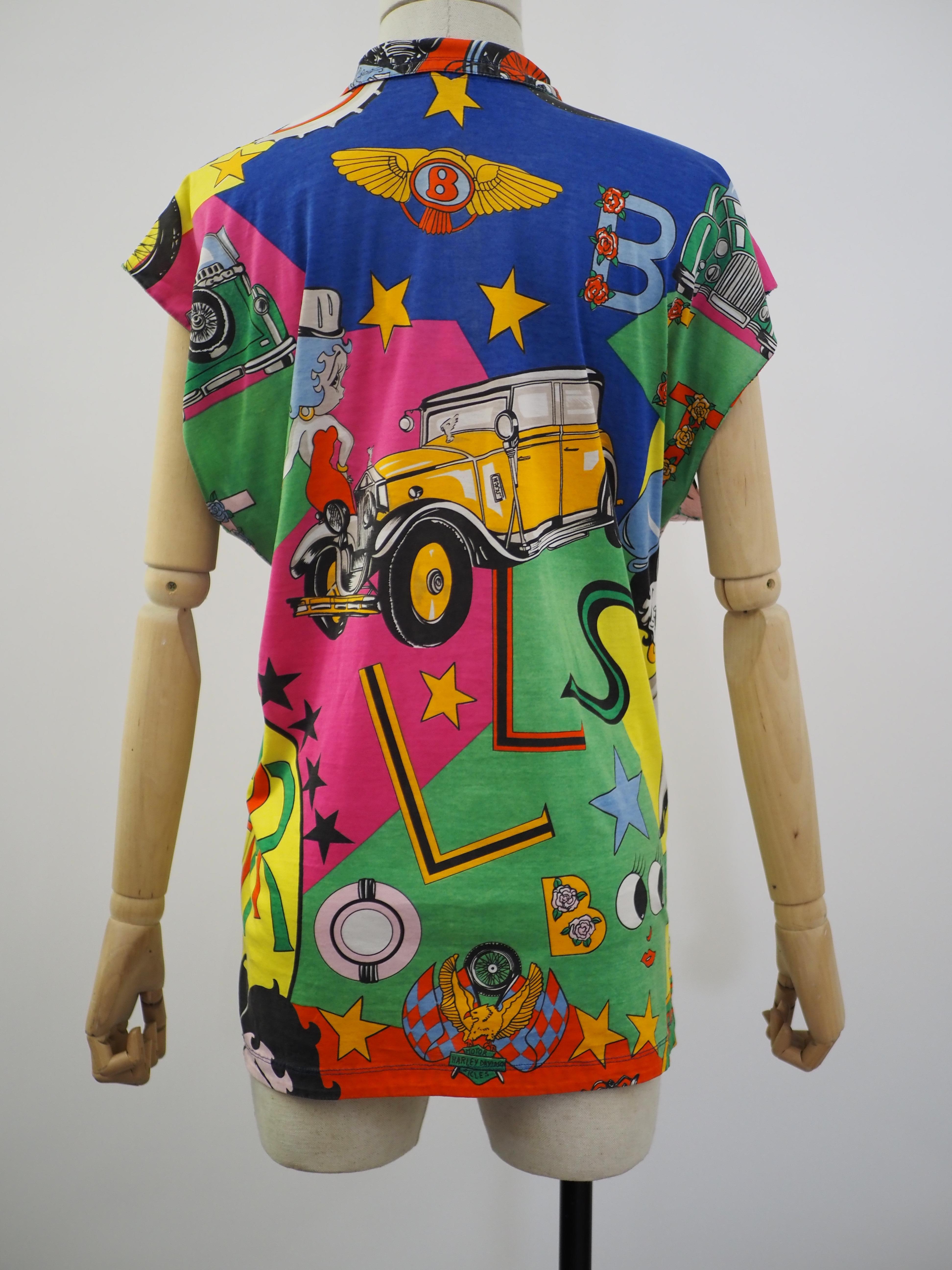 Gianni Versace pop art Betty Boop shirt For Sale 1