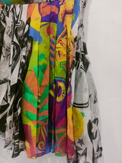 Gianni Versace pop art New York city multicoloured skirt