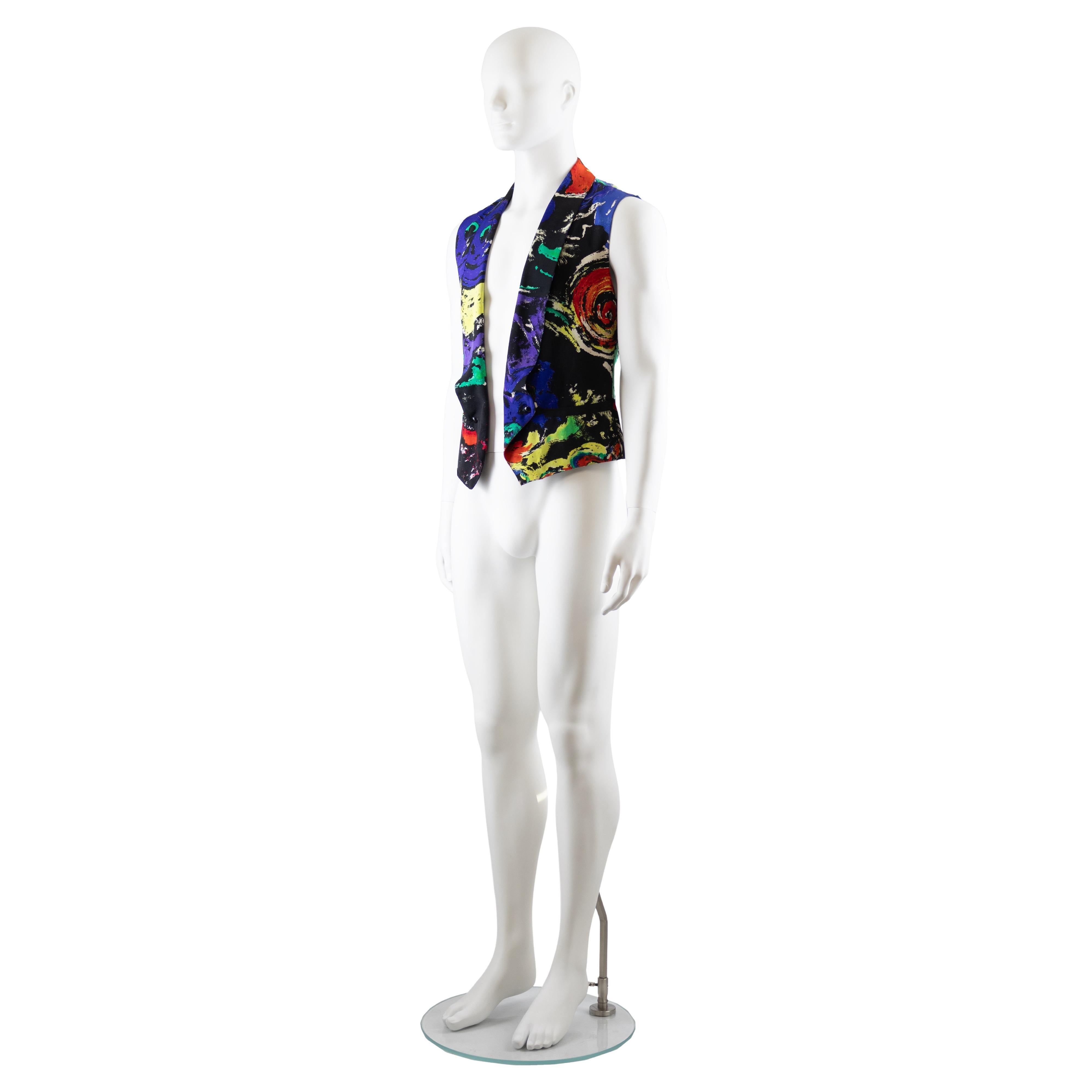 Gianni Versace 
Pop Art
 Waistcoat Autumn Winter 1991 For Sale