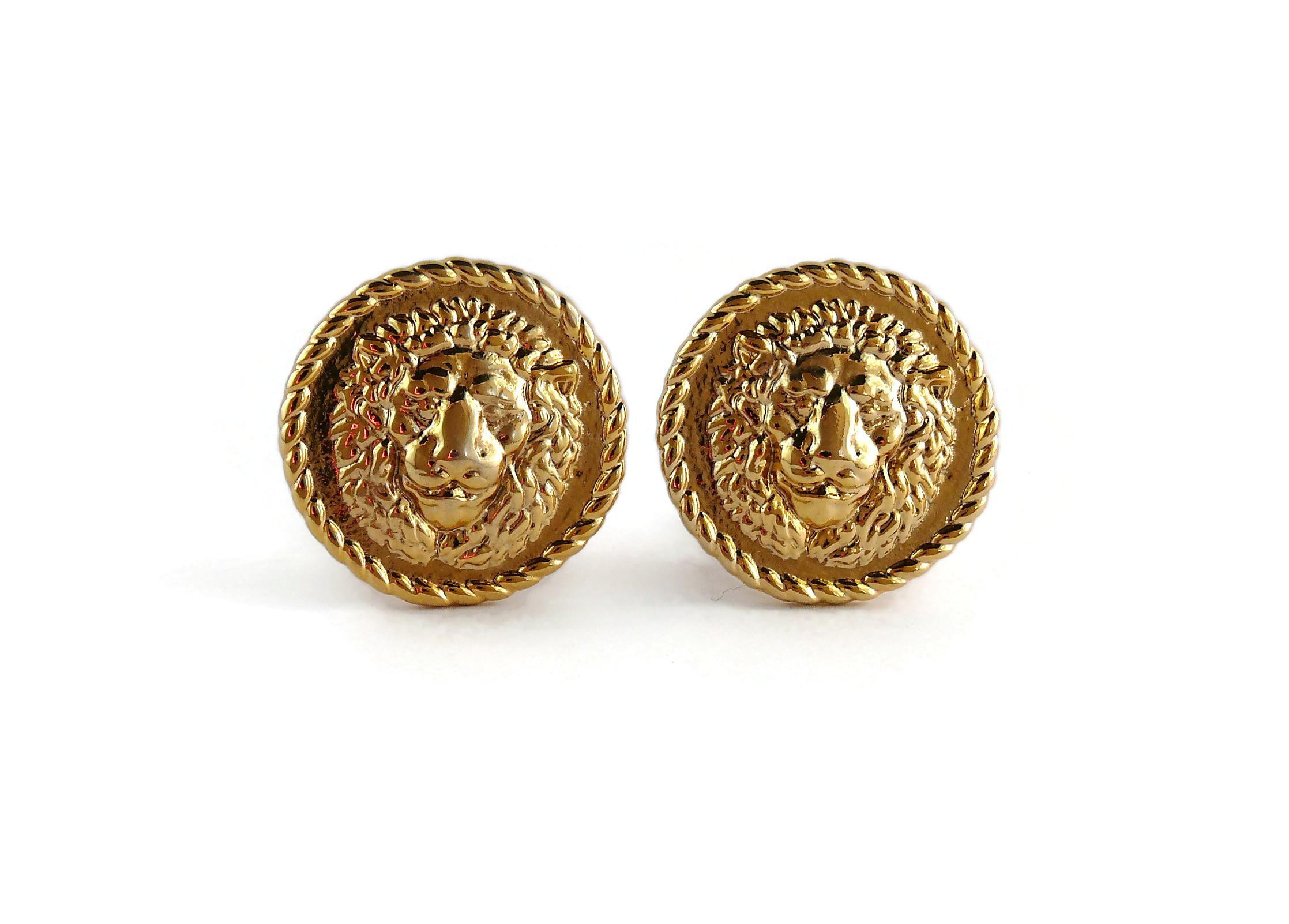 versace clip on earrings