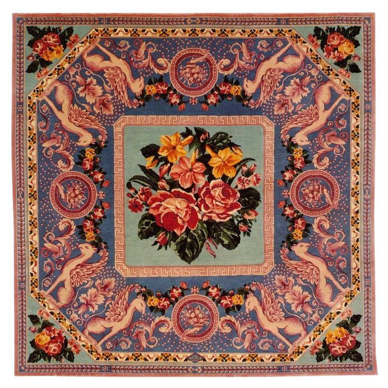 Gianni Versace - Punto Croce Bis  Rug -7'10" x 7'10" For Sale
