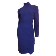 Gianni Versace, vestito viola anni '90 con orlo a origami
