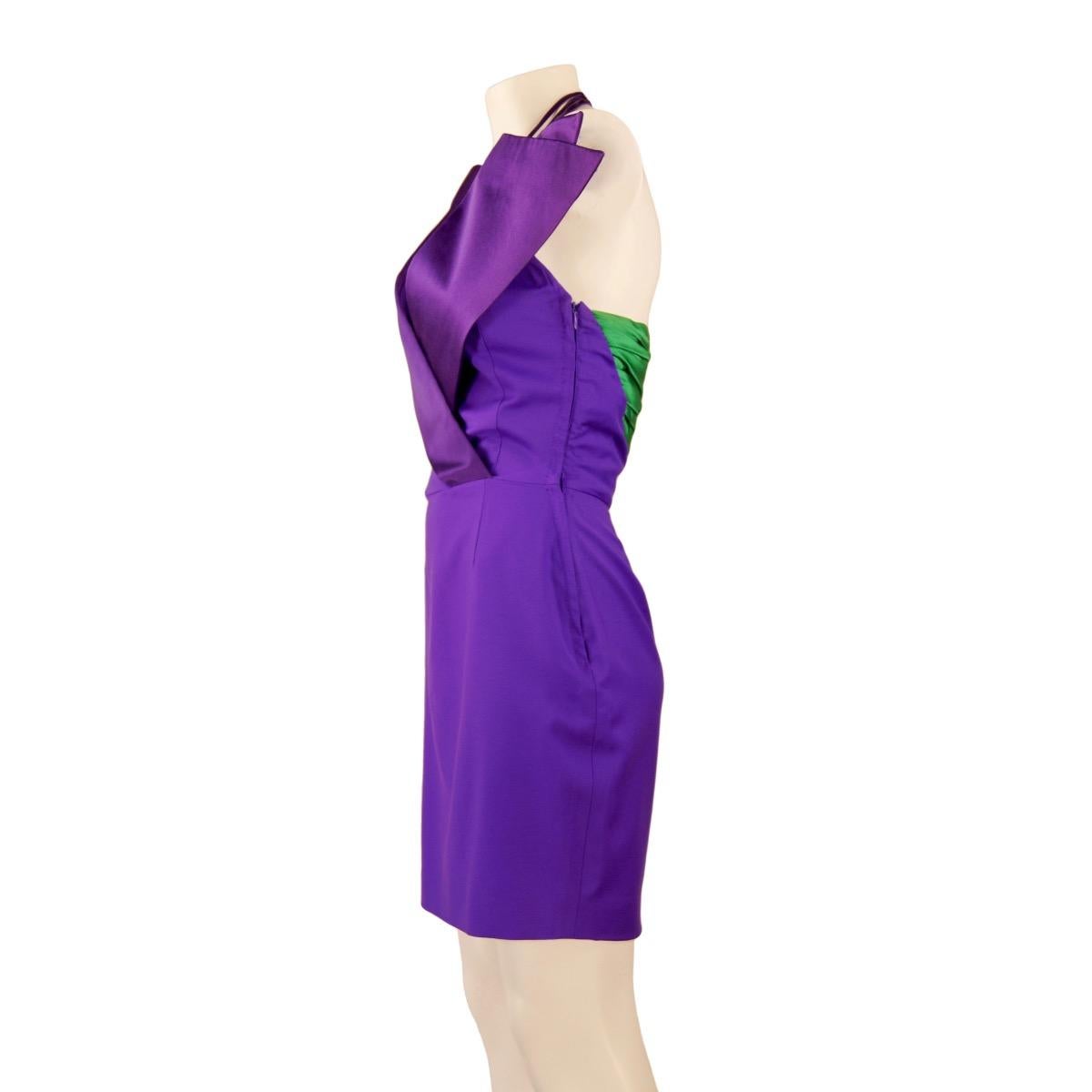 Vestido morado GIANNI VERSACE  con accesorios S/S 1990 en venta 6