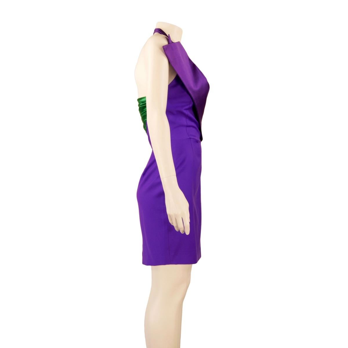 Vestido morado GIANNI VERSACE  con accesorios S/S 1990 en venta 9