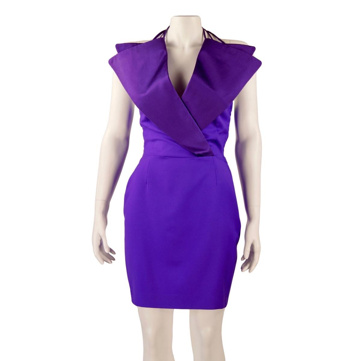 Vestido morado GIANNI VERSACE  con accesorios S/S 1990 en venta 3