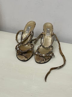 Gianni Versace Python and Medusa Chain sandals SS1995